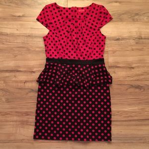 Elle dress size 10 Polkadots peplum